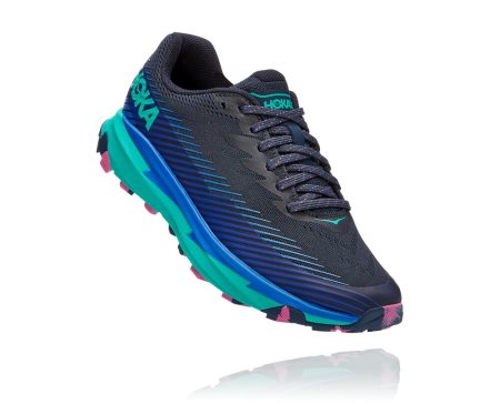 Hoka One One Torrent 2 Ženske Trail Tekaški Čevlji Mornarica / Turkizna SI-039654Z